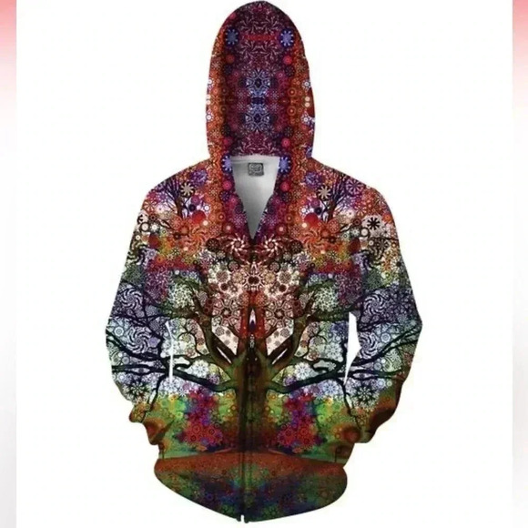 Larry Carlson Rage trip tree zip up hoodie - Picture 1 of 13